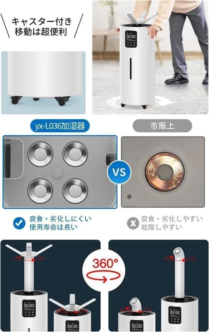 大特価⭐️加湿器 大容量 業務用28L 360°UV除菌マイナスイオン　リモコン