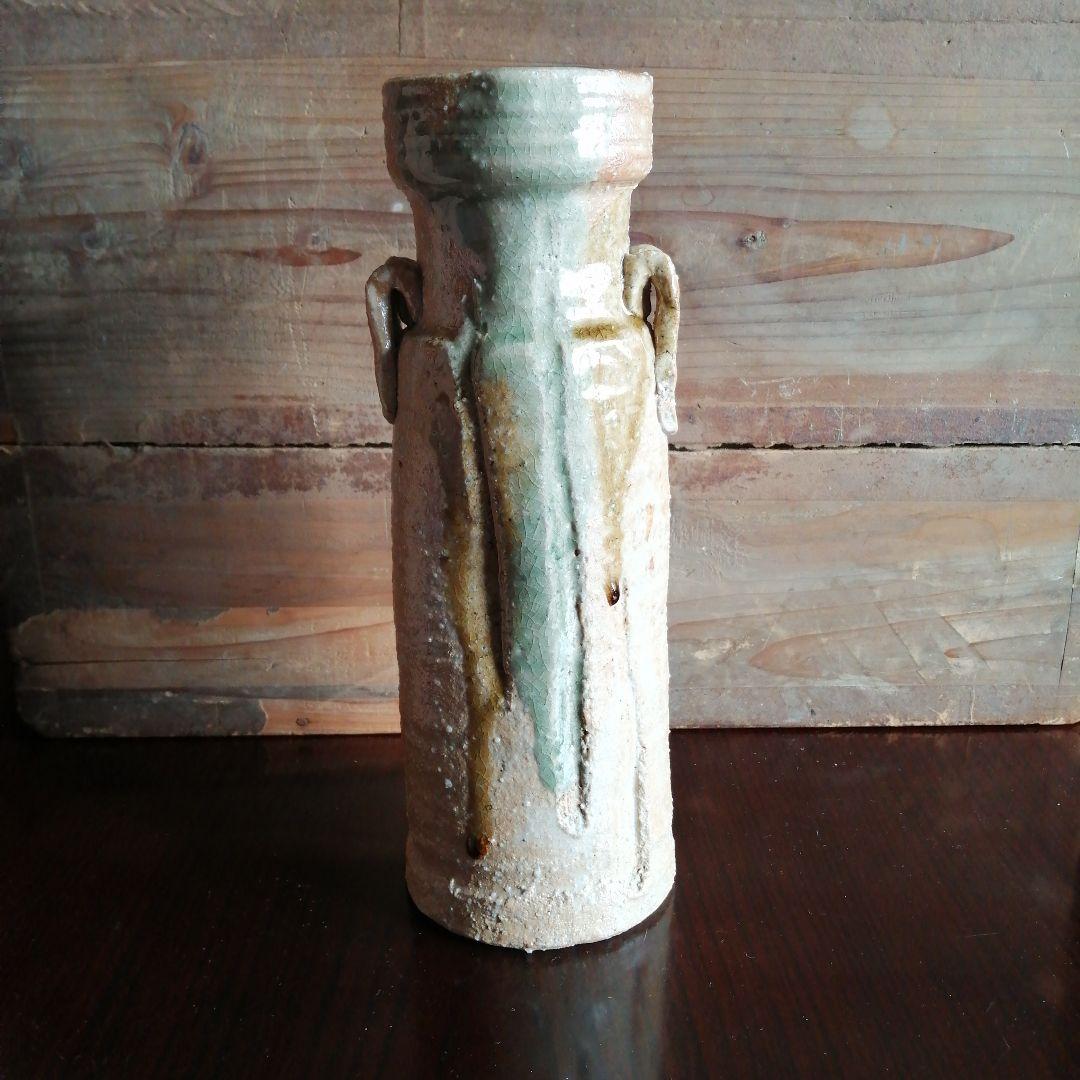 京焼　真清水蔵六　古伊賀写花瓶　28cm