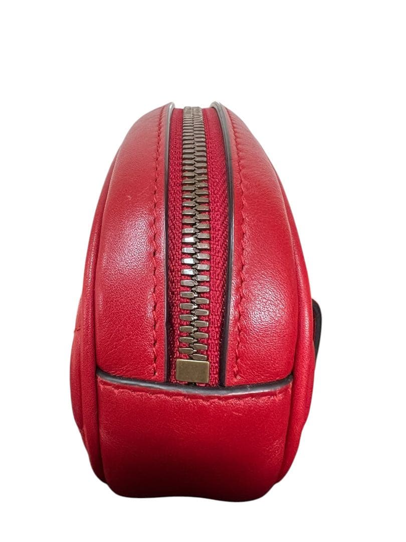 極美品　GUCCI グッチ　ボディバッグ　GGマーモント 476434 レッド