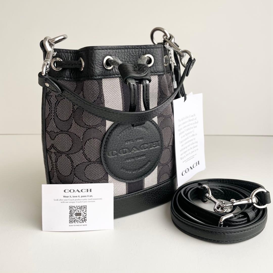 コーチ COACH ショルダーバッグ ジャガード デンプシー バケット 新品