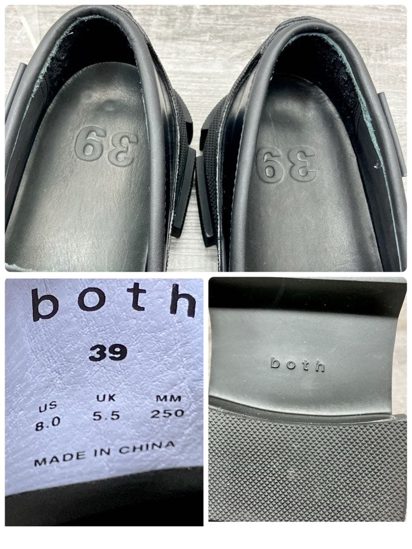 633 【未使用級】BOTH PARIS GAO LOAFER BLACK 39