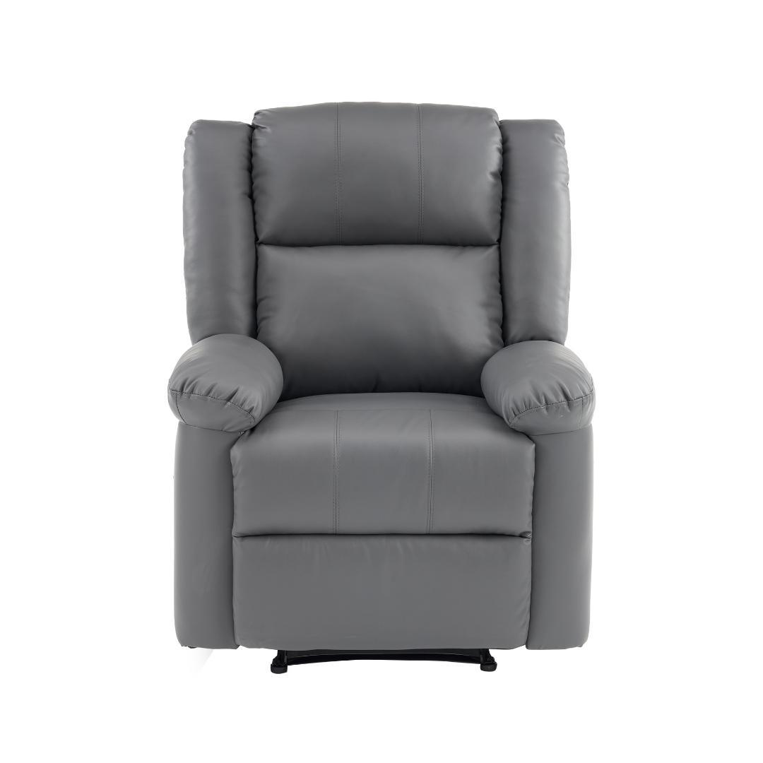 リクライニングチェア テーブル付き リクライニングソファ 【ダークグレー】