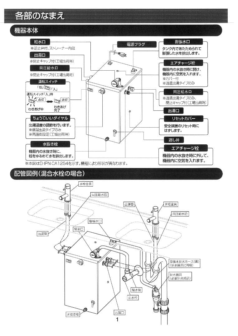 INAX 小型電気温水器　ＥＨＰＮ-ＣＢ12Ｖ４　1台セット-