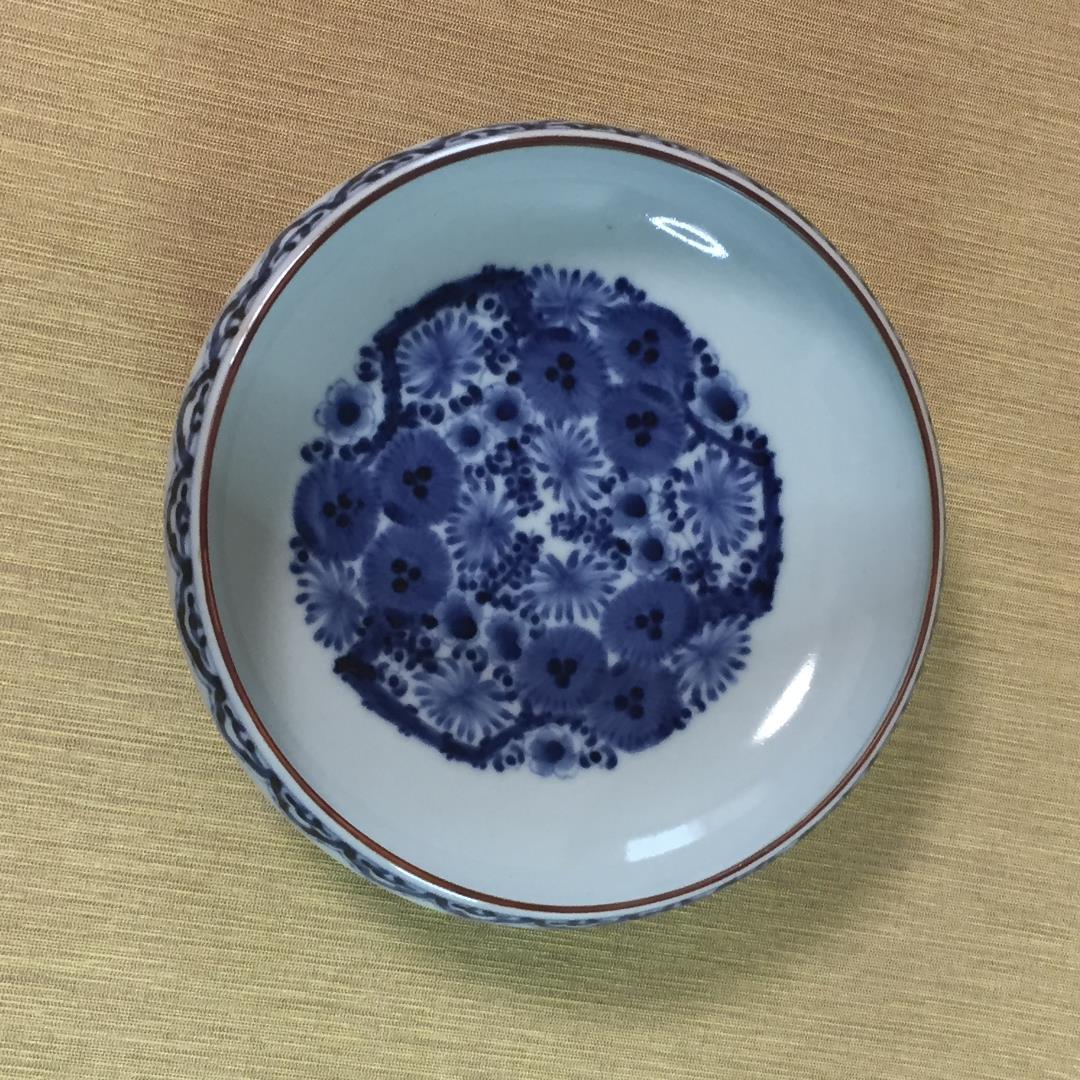 和食器　岩永浩さんの松竹梅丸紋中鉢