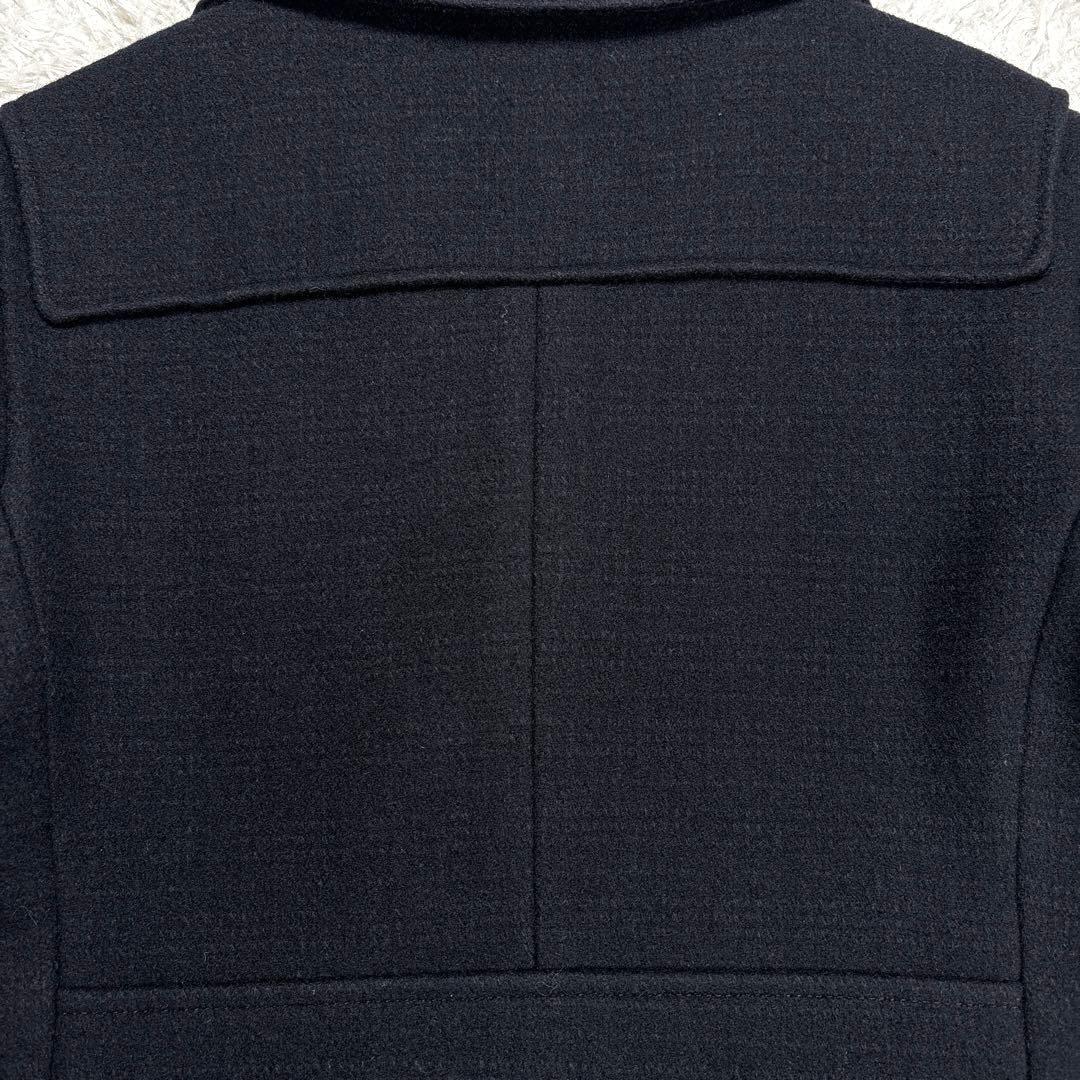 ✨極美品✨バーバリー　ブラックレーベル　Pコート　シャドウチェック　ブラック　M