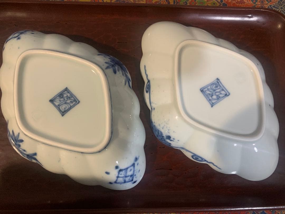 2枚　有田福泉窯　美品　変形皿