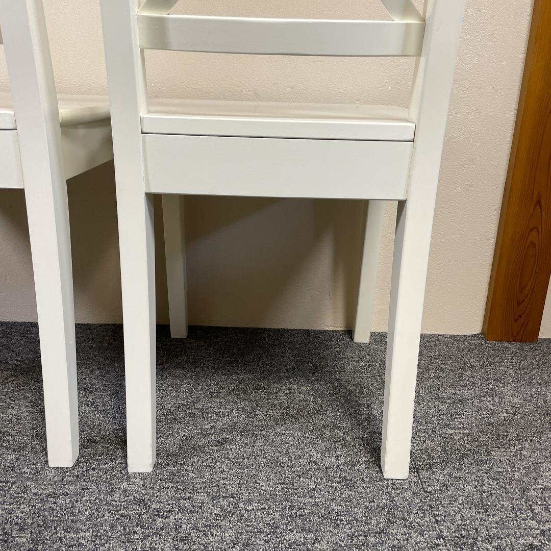 IKEA INGOLF ホワイト ダイニングチェア 2脚セット