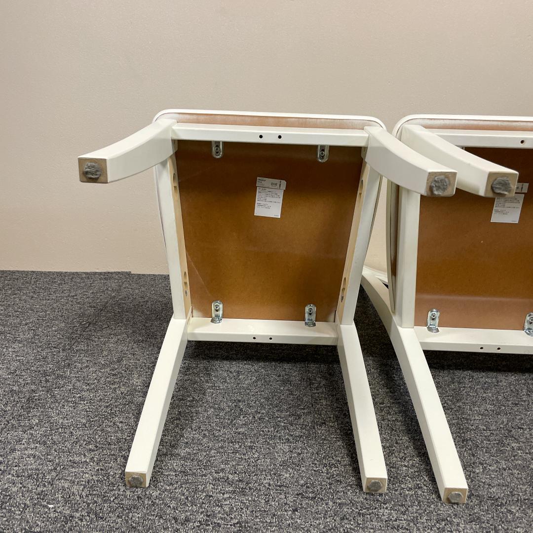 IKEA INGOLF ホワイト ダイニングチェア 2脚セット