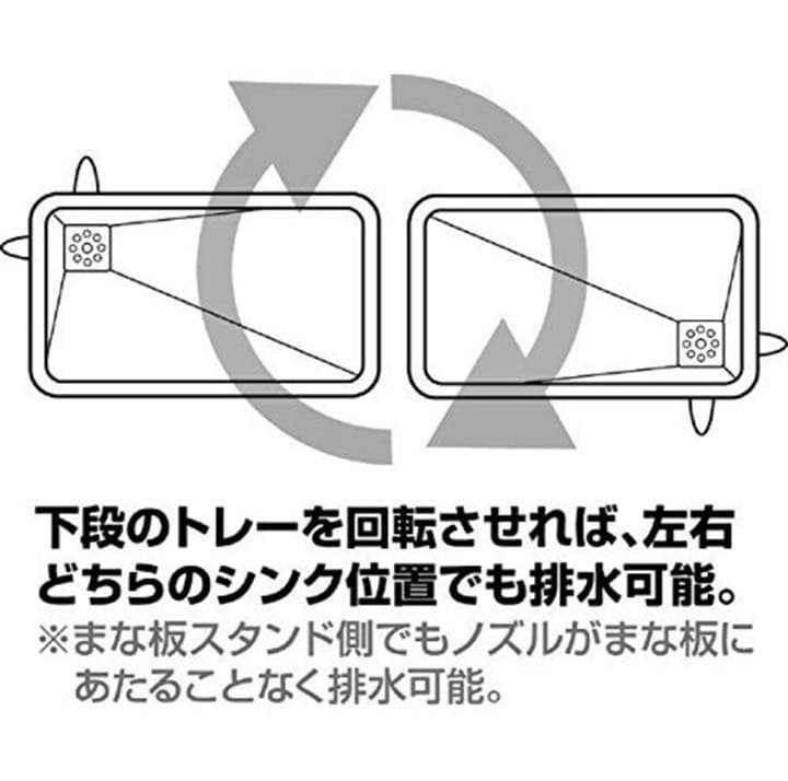 アレスタ 水切り ラックスリム 3段 水が流れるトレー HB-1860