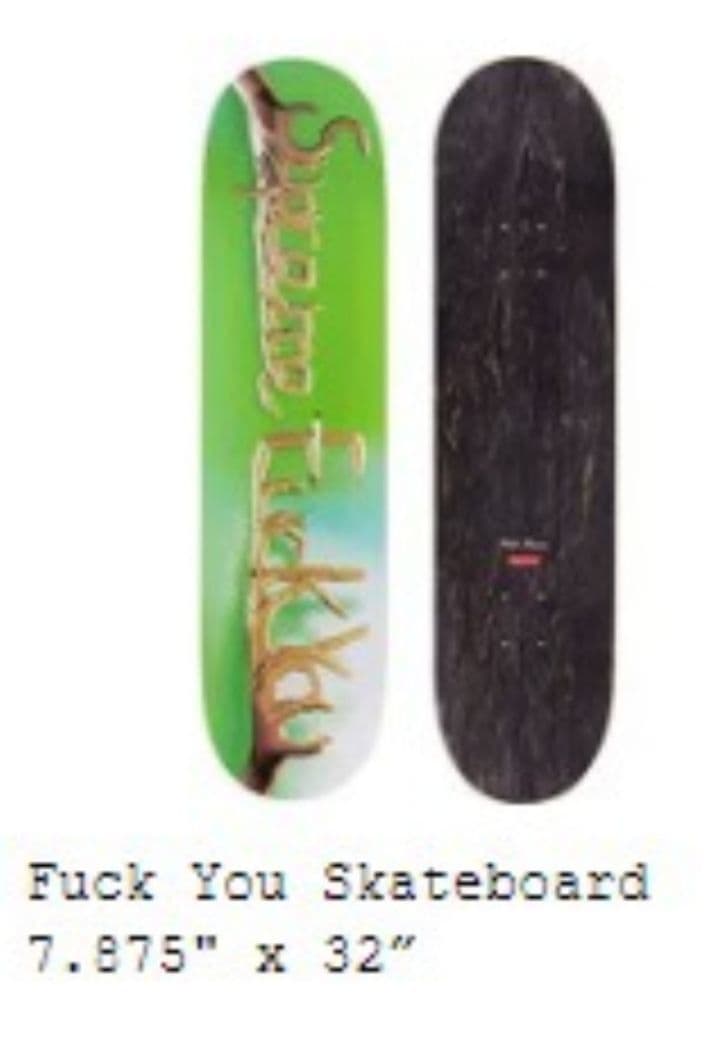 ［新品］シュプリーム Fuck You スケートボード デッキ