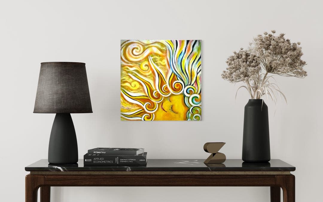 【SUN】 太陽　明るいお部屋に原画の販売です(^^) アクリル絵画