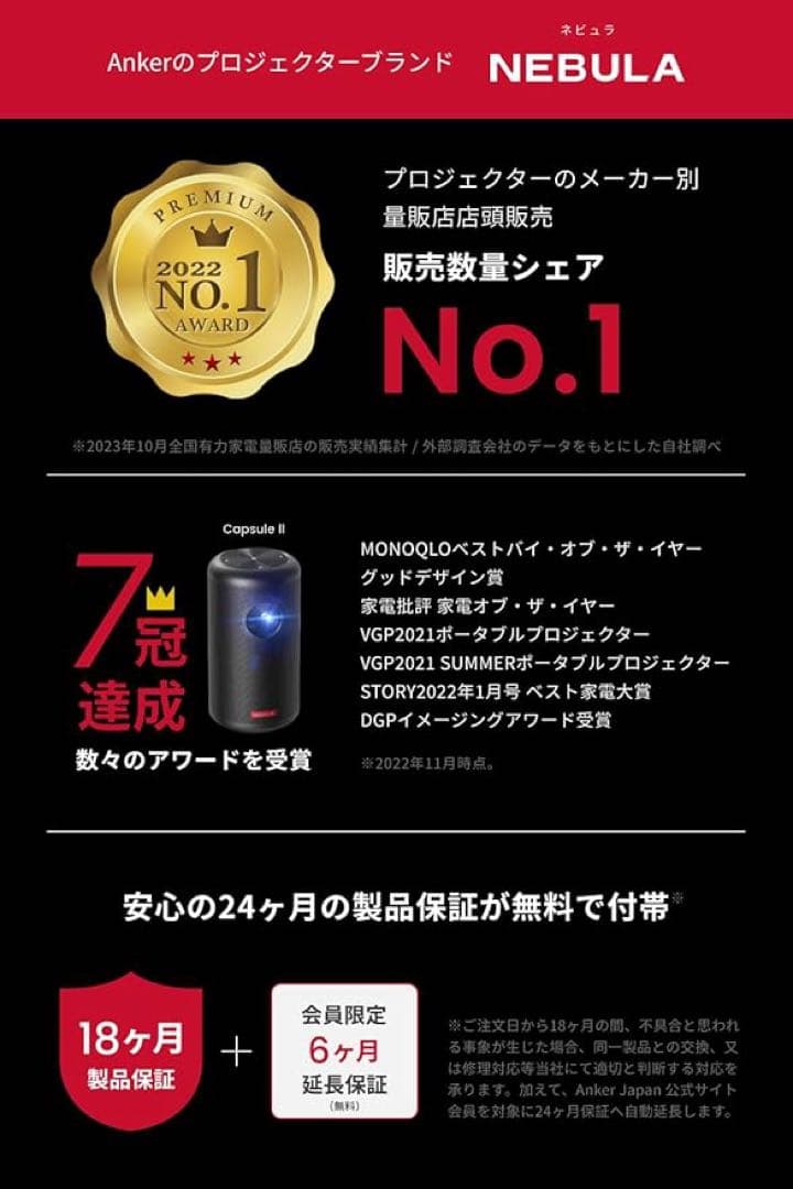 Anker Nebula (ネビュラ) Capsule II 三脚付