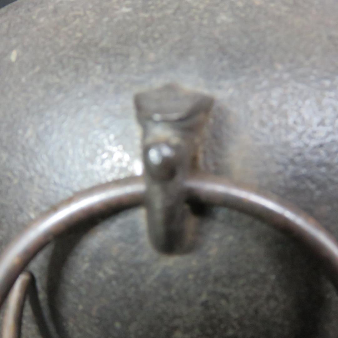 茶釜 木箱 茶道具 真形釜 高橋敬典 人間国宝 共箱 錆