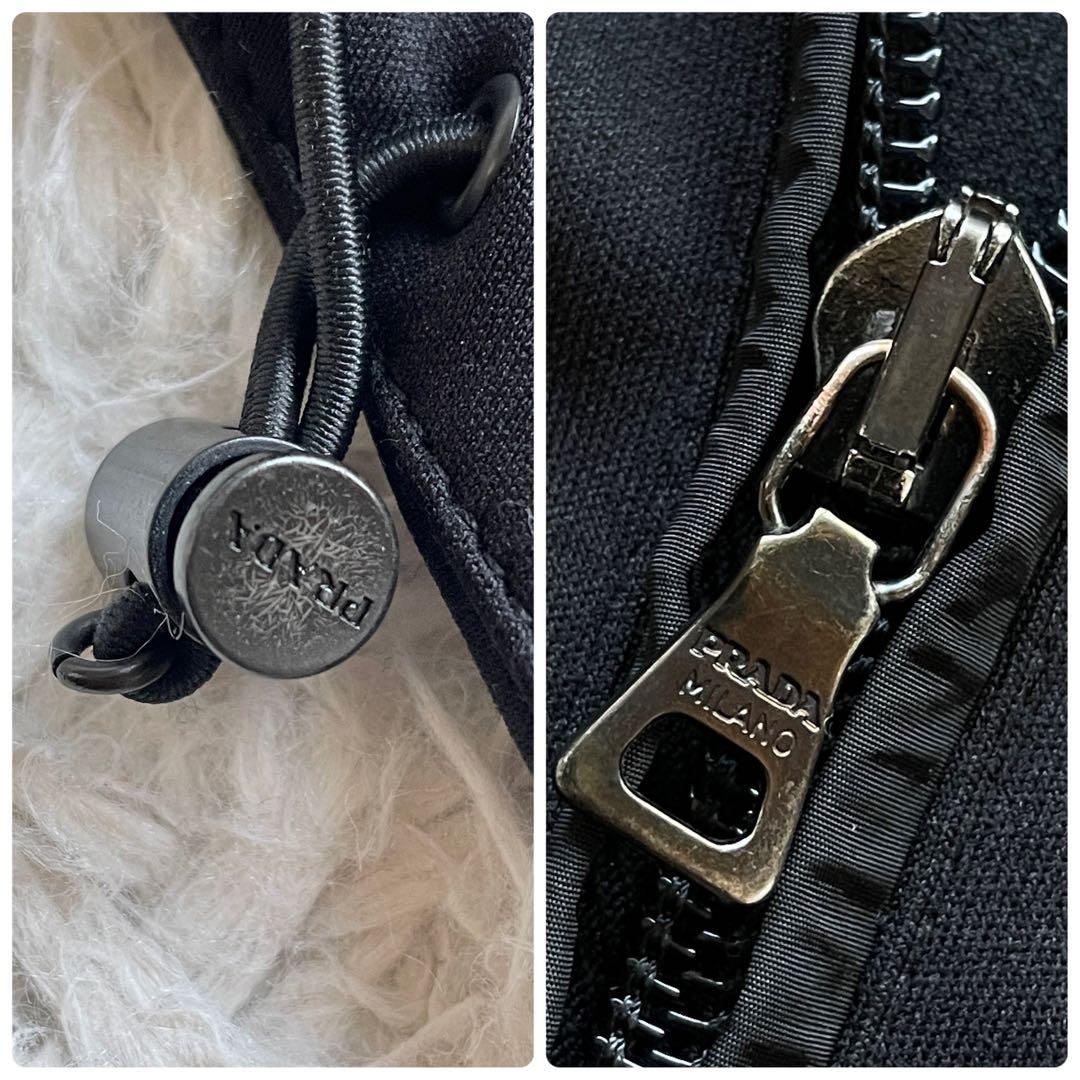 美品 00s Lサイズ PRADA トラックジャケット ストレッチ ラバーロゴ