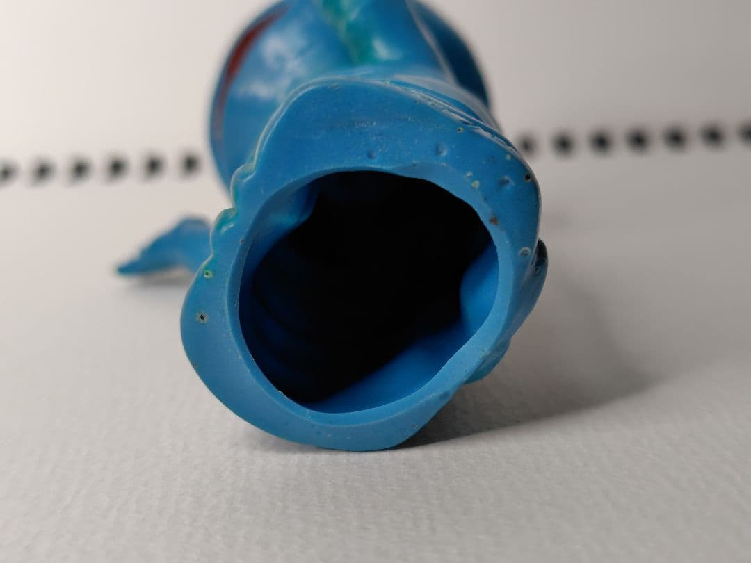 怪獣 ジャンボ指人形 カネゴン 青成型 約105mm 当時物