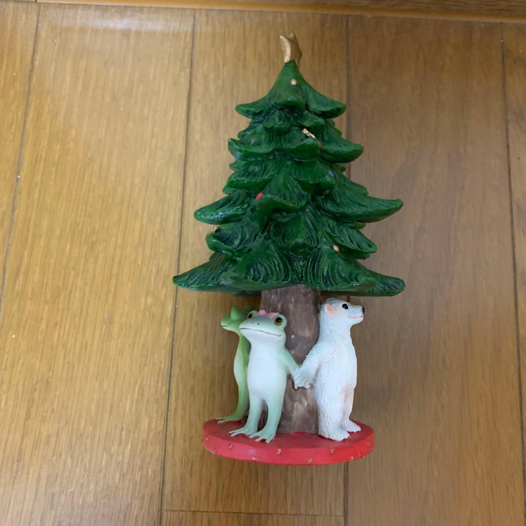 コポー　カエル　クリスマスツリー 約13cm