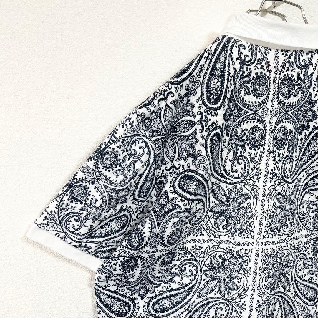 【希少 入手困難】Supreme✨️ポロシャツ　半袖　ペイズリー　総柄　美品　Ｌ