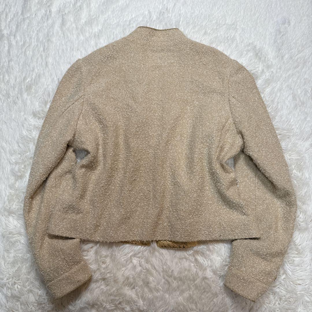 S*e様 CHANEL 96A ツイード ノーカラー ジャケット 44 2XL