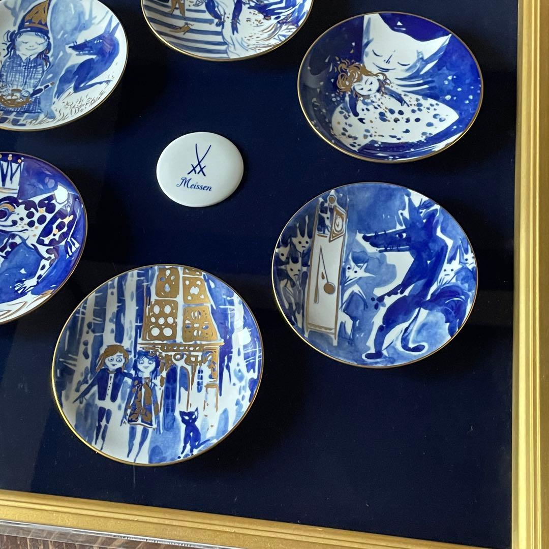 マイセン Meissen  グリム童話　額入り壁掛け飾り皿6枚