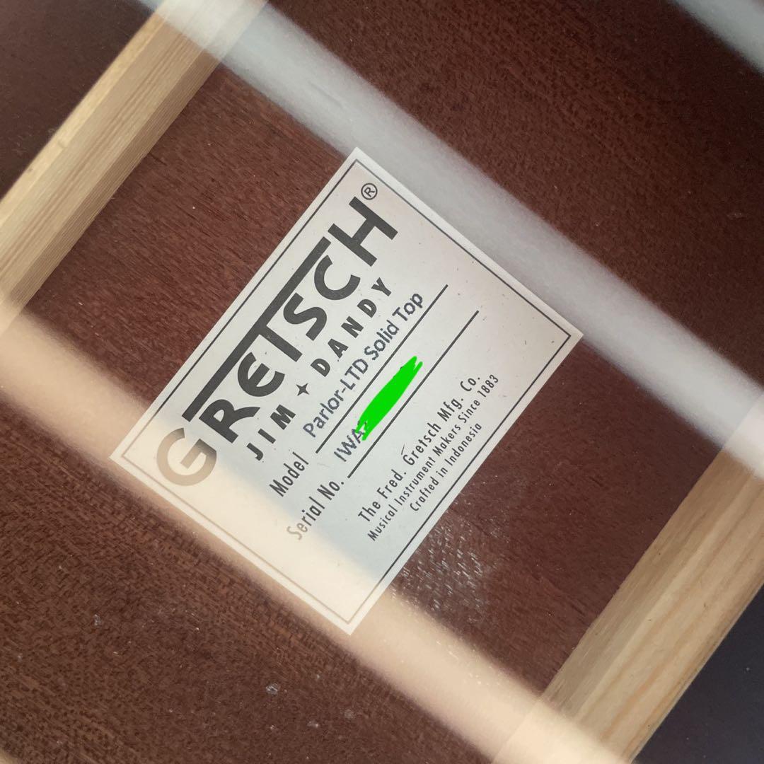 【2025限定 単板トップ】GRETSCH JIM DANDY パーラー 使用少