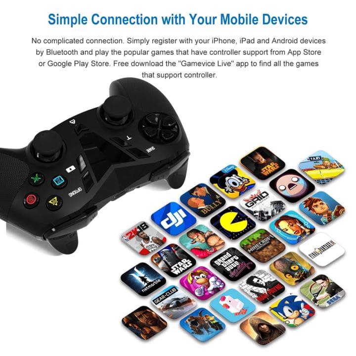 DarkWalker ワイヤレス Bluetooth モバイルコントローラー