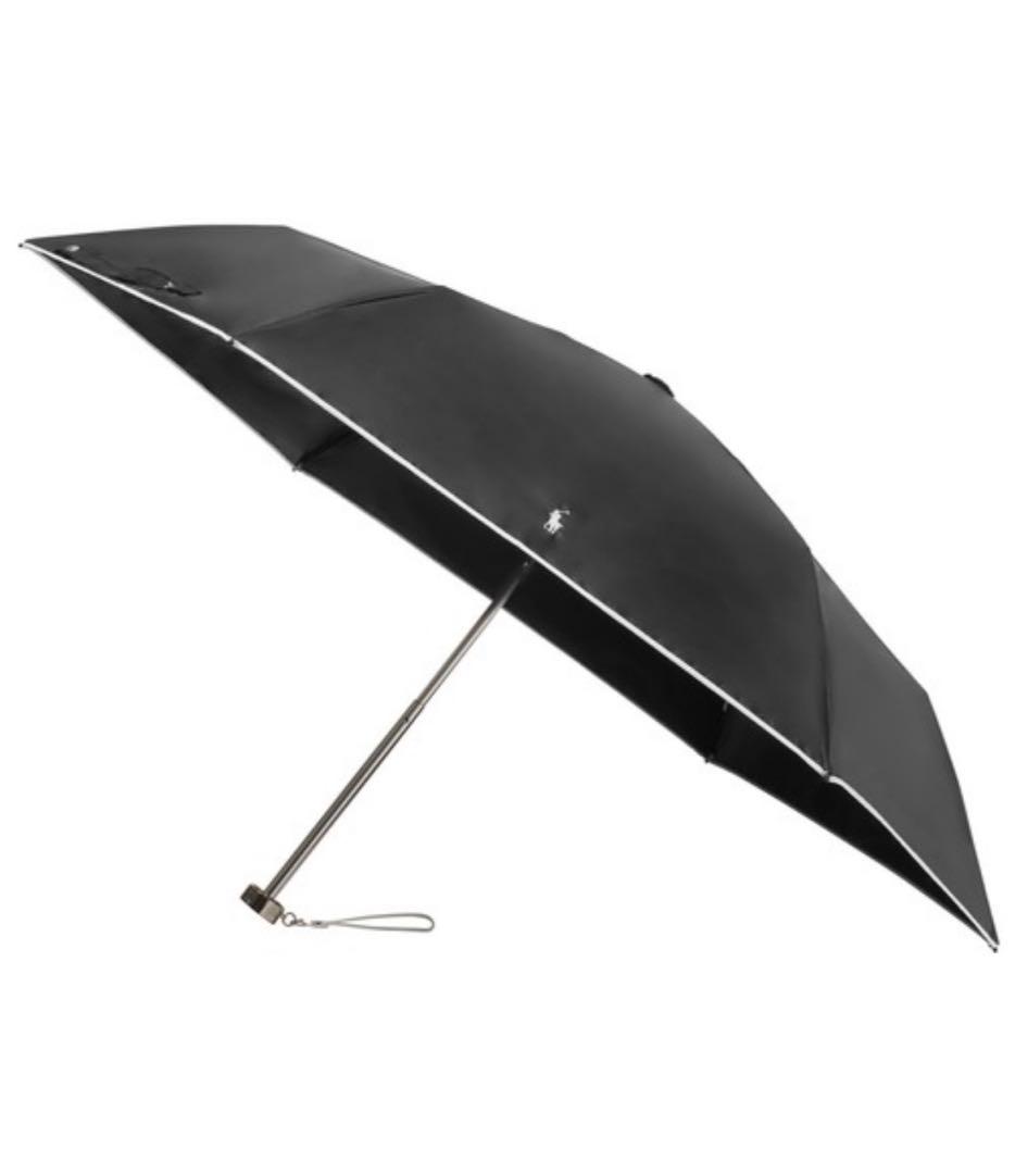 新品 ポロラルフローレン　折りたたみ　折り畳み　日傘 晴雨兼用　ブラック　黒