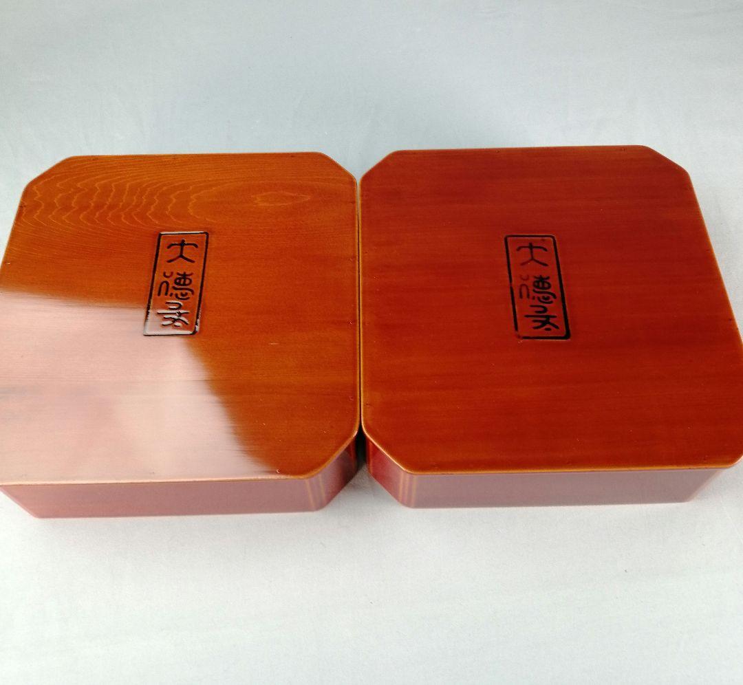 【茶事道具】春慶塗大徳寺重　５客セット　重箱、弁当箱、主菓子　懐石道具376
