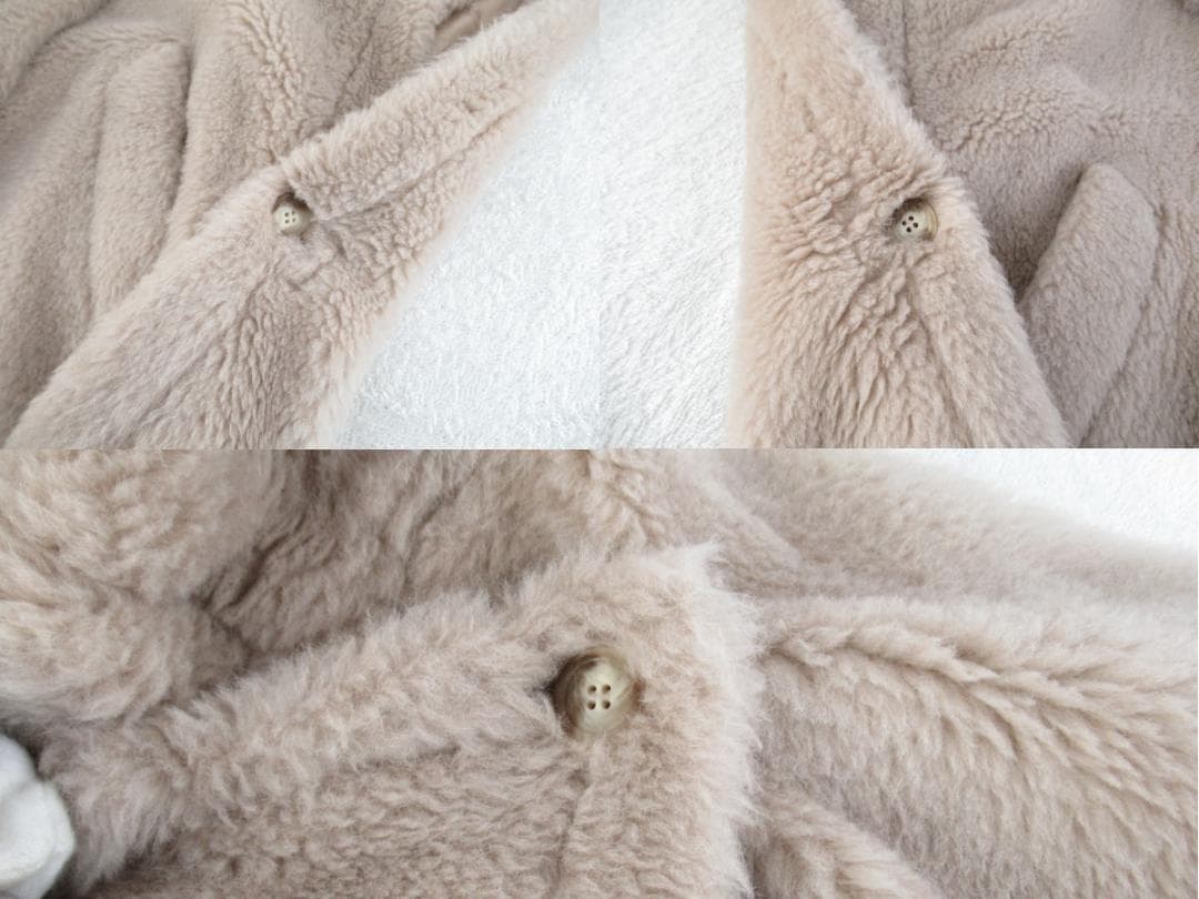 ■064■使用頻度少/超美品■MaxMara■テディベアケープ■ポンチョ■