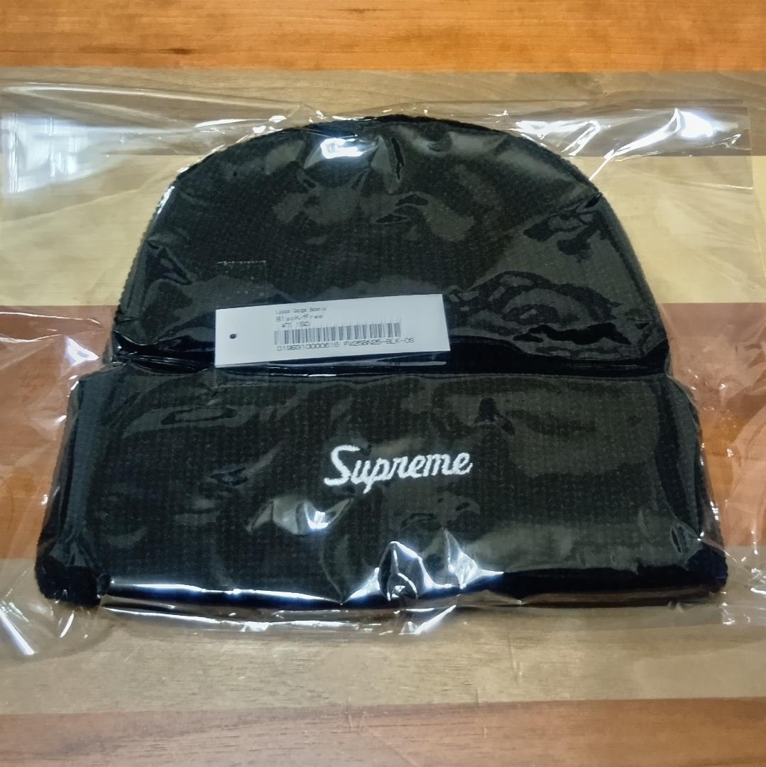 【期間限定～2/8】 シュプリーム Loose Gauge Beanie 黒
