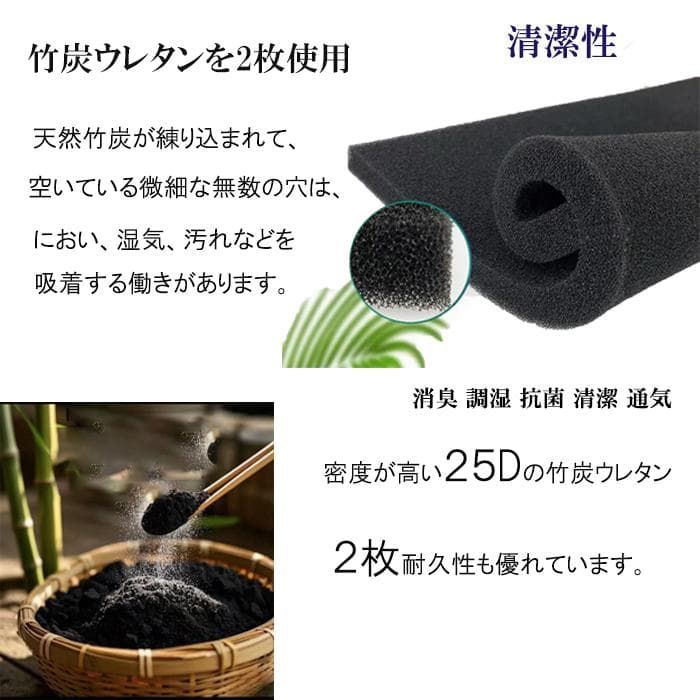 三つ折りマットレス シングル 11cm 折りたたみ ポケットコイル竹炭 両面新品