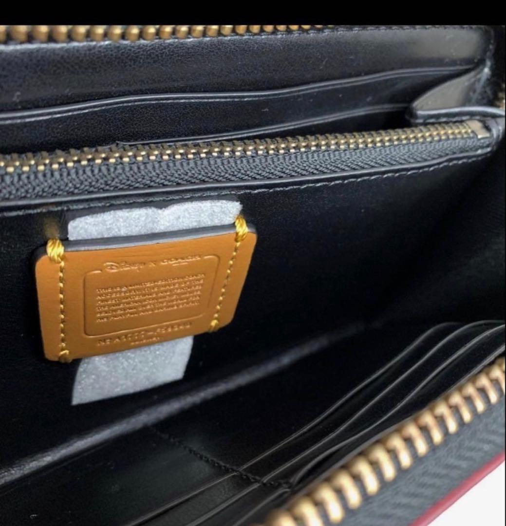 コーチ　COACH/ミッキーマウスコラボレザーパッチワーク長財布
