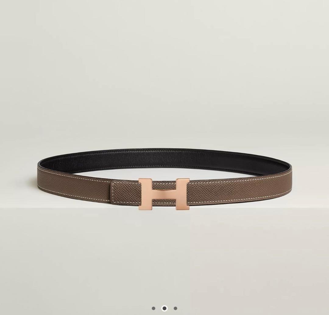 HERMES ベルトバックル 《ミニH》 & レザーベルト（キット） 24