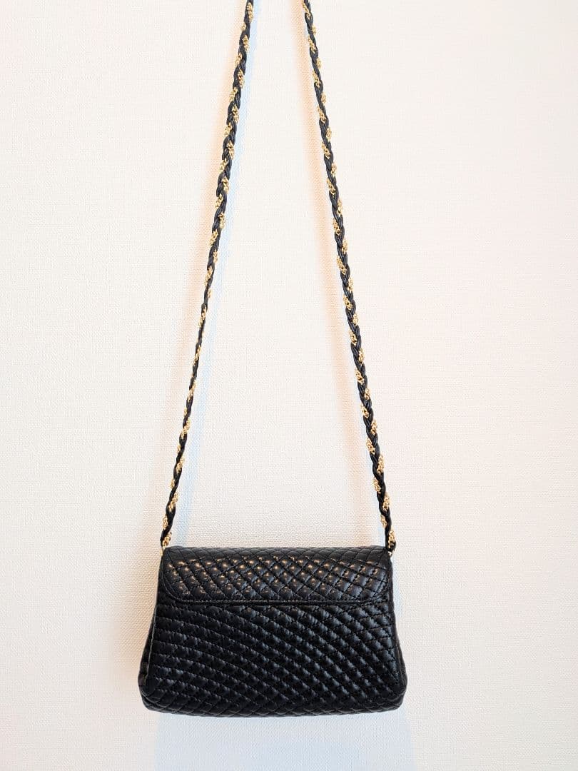 BALLY バリー ヴィンテージ キルティング ショルダーブラック レザー　美品