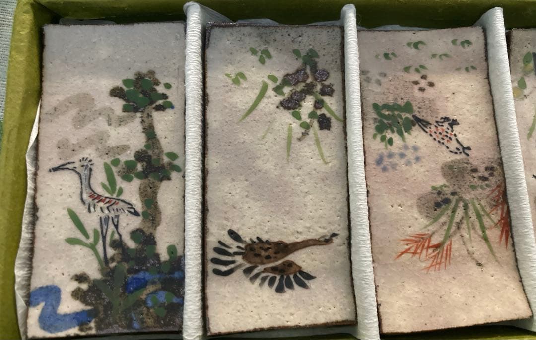 京焼　清水焼　花鳥乾山十二月　箸置揃