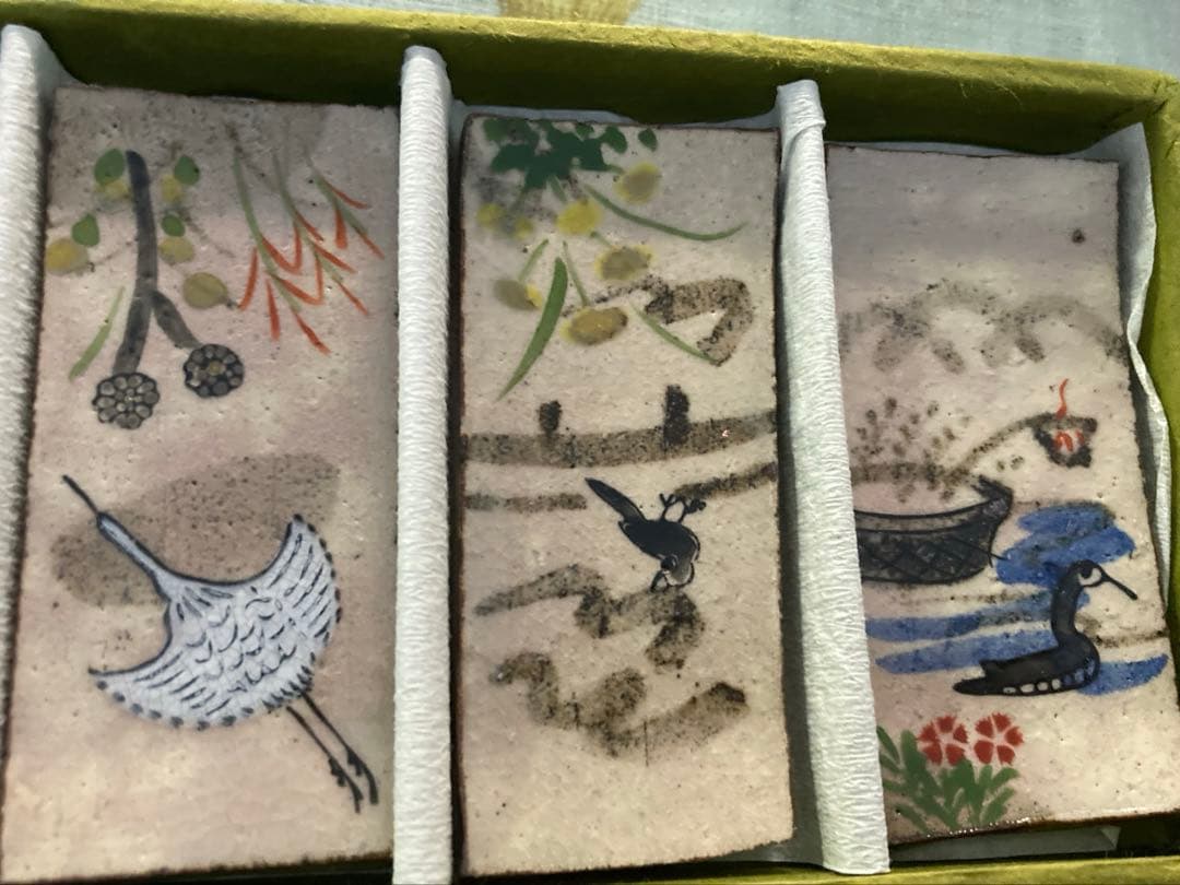 京焼　清水焼　花鳥乾山十二月　箸置揃