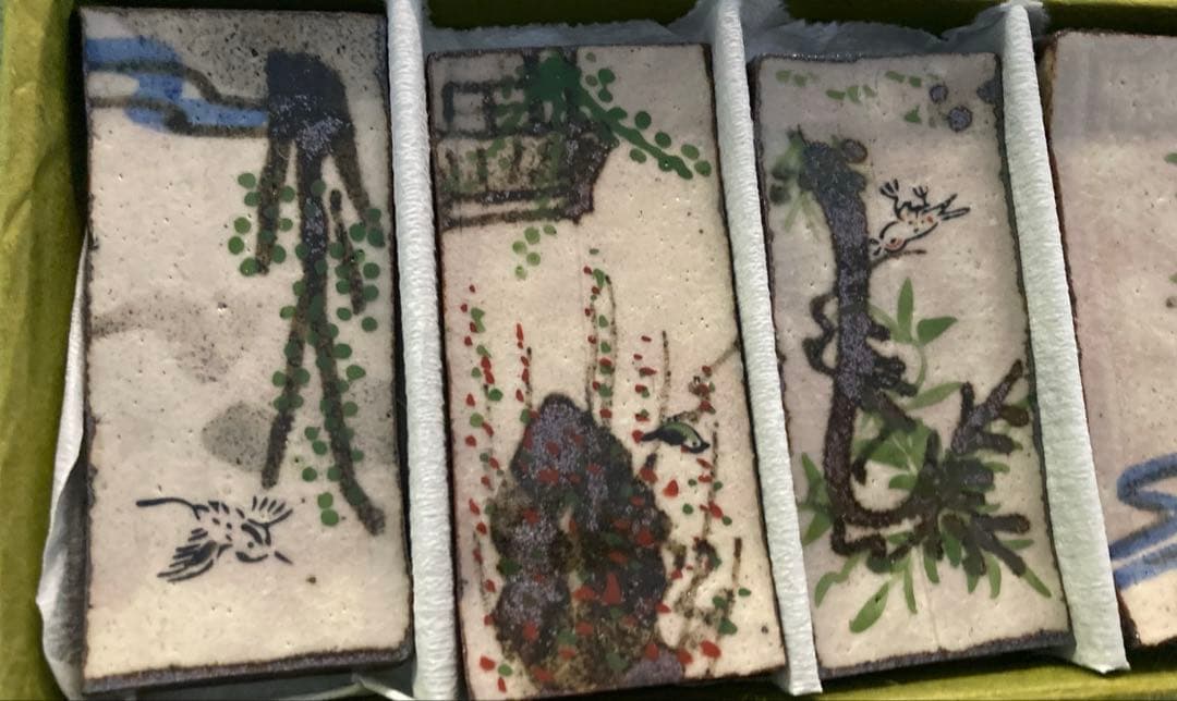 京焼　清水焼　花鳥乾山十二月　箸置揃