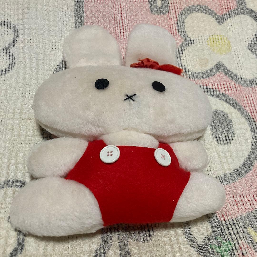 昭和レトロ　ウサギ　ぬいぐるみ　中古品　メーカー名不明　サンリオかな？
