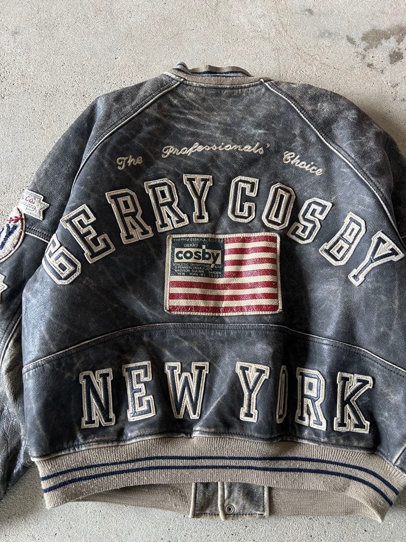 GERRY Cosby 90s ビンテージ 牛革 レザー スタジャン ジャケット