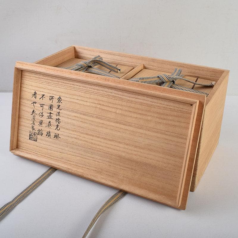 Mikan　尾形乾山紫翆深省風神雷神茶碗壱双方谷浩明極め箱　MR9472H