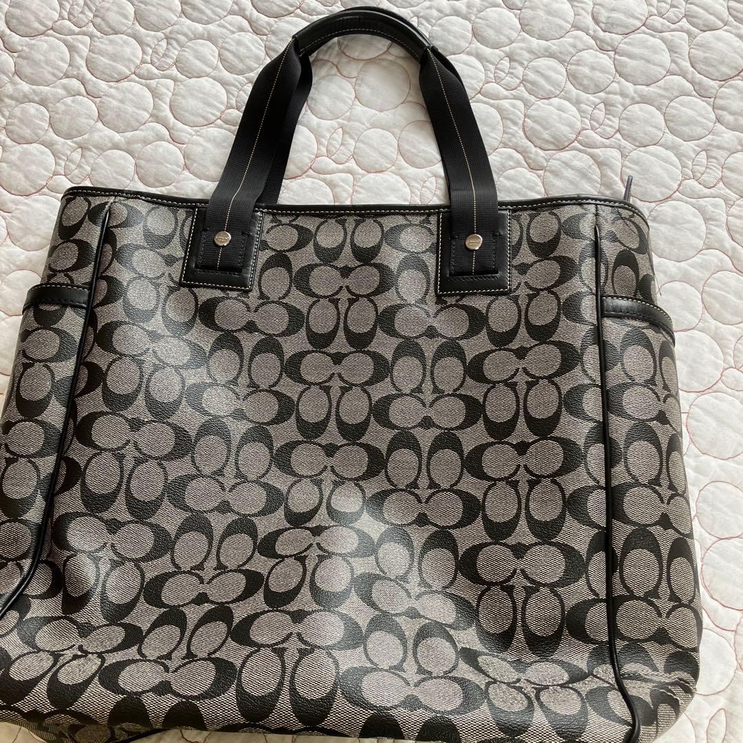 COACH トートバッグ ブラック グレー
