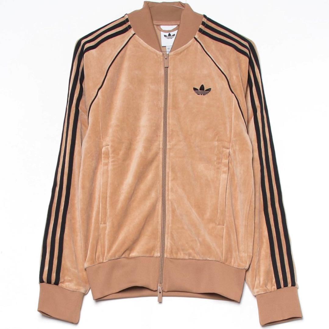 新品XL⭐️adidas アディカラー ブラウンベロア トラックトップ 風早ゆうた