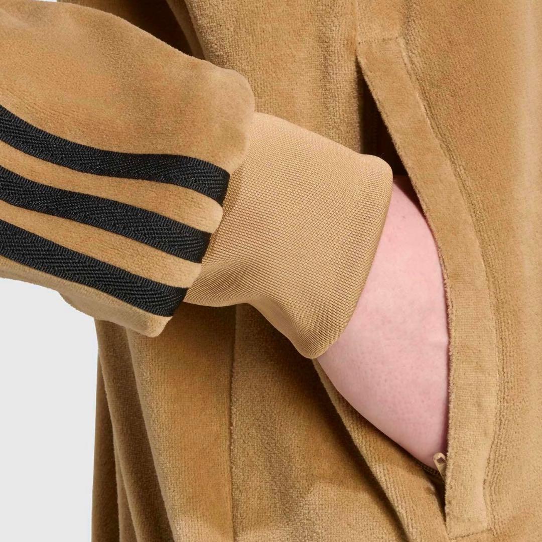 新品XL⭐️adidas アディカラー ブラウンベロア トラックトップ 風早ゆうた