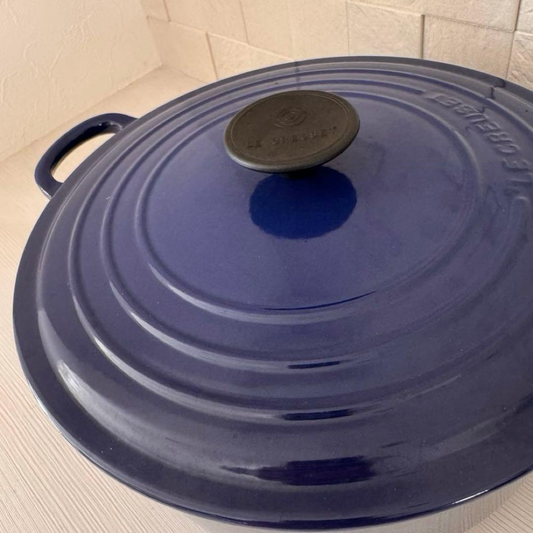 LE CREUSET  ココットロンド インディゴブルー 26cm　ルクルーゼ