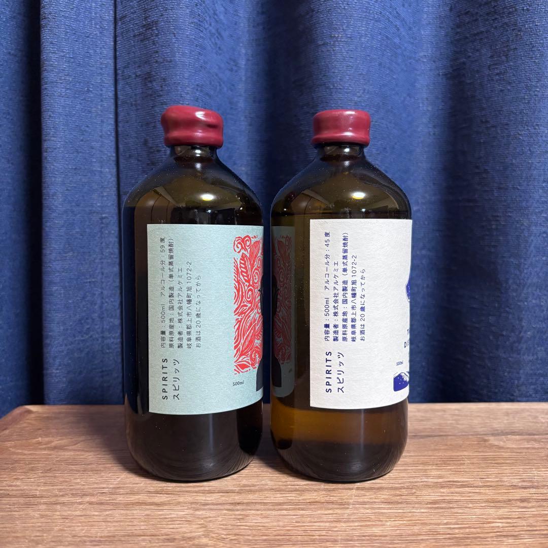 辰巳蒸留所 アルケミエ 地獄谷アブサン 犬啼 ジン 2本セット 新品 未開封