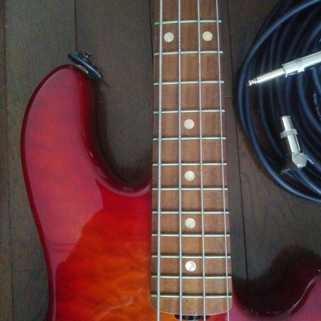 Lakland エレキベース レッド ギターケース付き