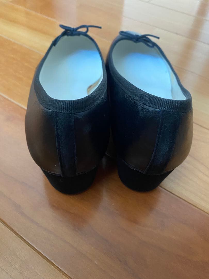 Repetto ブラック バレエシューズ ウェッジソール 40 美品
