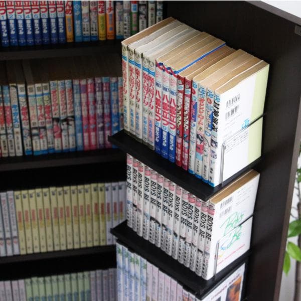 【新品・送料無料】ＤＶＤ・ＣＤ・コミック書棚ストッカー収納庫　ブラウン