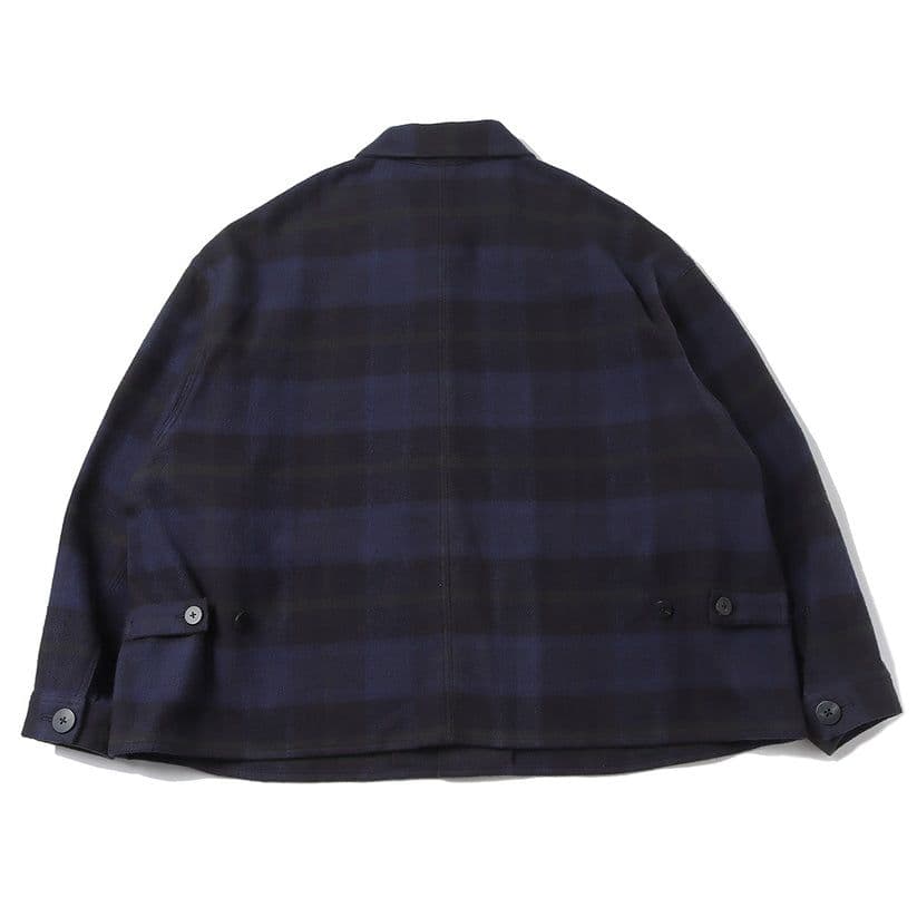 ジャケット・アウター URU COTTON NEL CHECK COVERALL JACKET