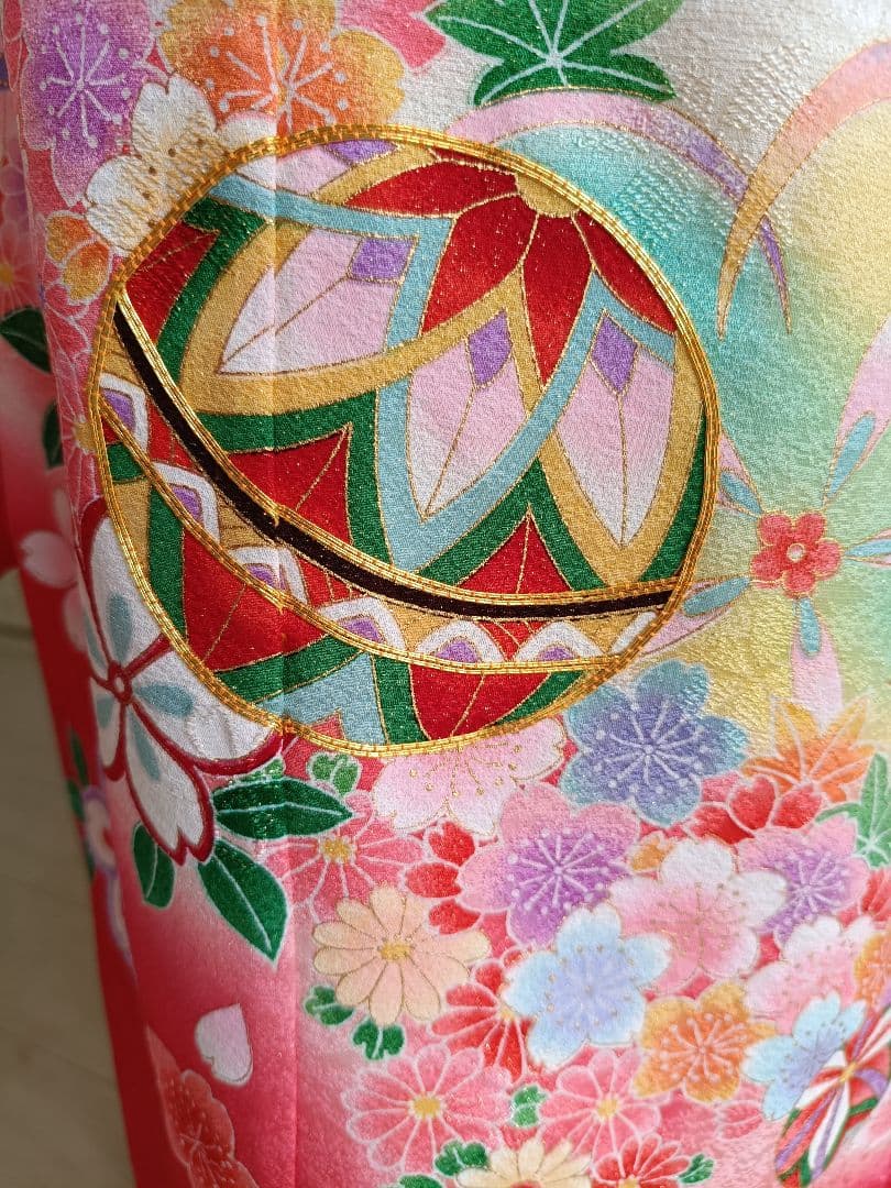 専用です☆上級品☆正絹白地に刺繍の着物と作り帯☆七五三フルセット