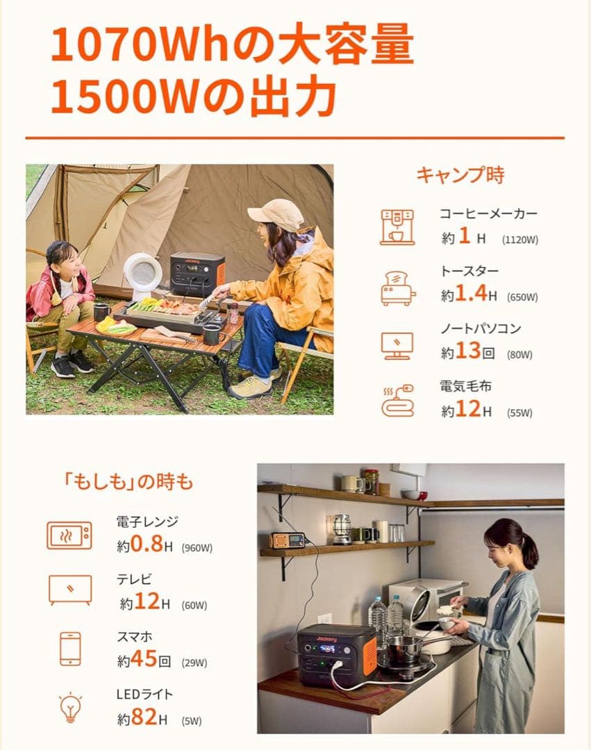 【ほぼ新品】Jackery Explorer 1000 ポータブル電源